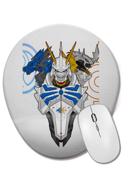 BASKI DÜNYASI Mouse Pad oval Omegamon cu suport pentru încheietura mâinii