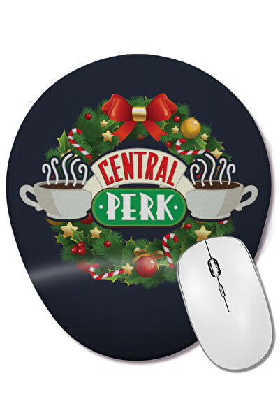 BASKI DÜNYASI Friends Central Perk 01 Mouse Pad oval cu suport pentru încheie...