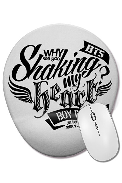 BASKI DÜNYASI Mouse Pad oval Bts Bangtan Boys Boy In Luv cu suport pentru înc...