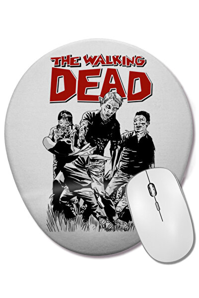 BASKI DÜNYASI Mouse Pad oval The Walking Dead Walkers Rick Carl Maggie Creepe...