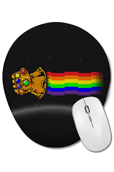 BASKI DÜNYASI Mouse Pad oval Nyan Gauntlet cu suport pentru încheietura mâinii