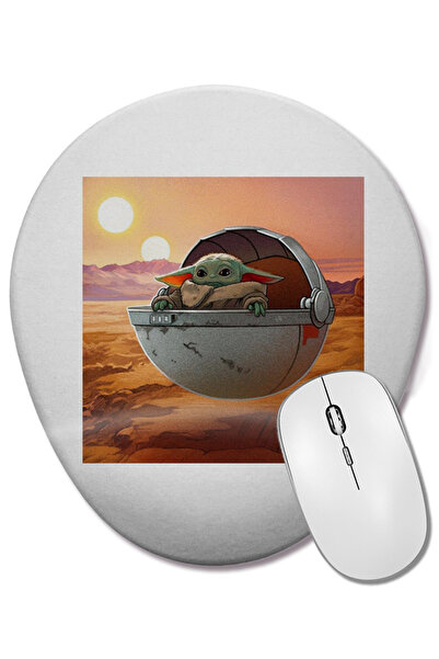 BASKI DÜNYASI Baby Yoda Star Wars 02 Οβάλ ποντίκι με υποστήριξη καρπού