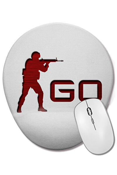 BASKI DÜNYASI Mouse Pad oval Csgo Counter Strike cu suport pentru încheietura...