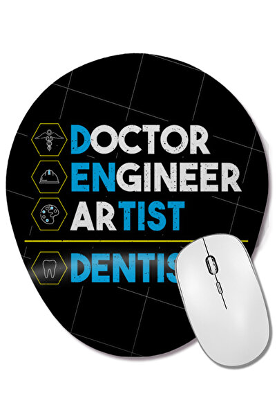 BASKI DÜNYASI Doctor Engineer Artist Dentist 09 Mouse Pad oval cu suport pent...