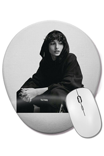 BASKI DÜNYASI Finn Wolfhard 02 Ovalna podloga za miša sa podrškom za zglob