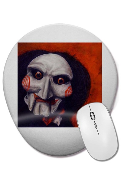 BASKI DÜNYASI Saw Let The Game Begin ovalna podloga za miša sa podrškom za zglob