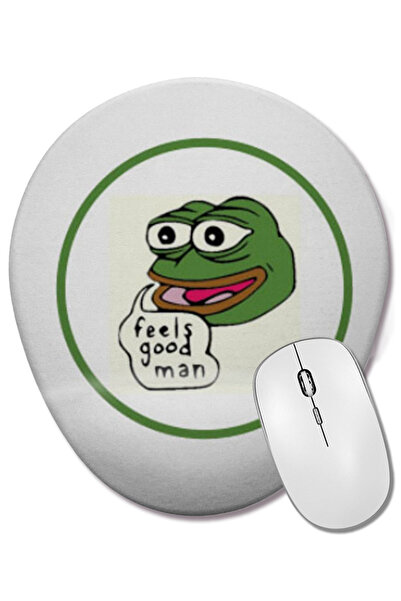 BASKI DÜNYASI Conservative Frog Feels Good Mouse Pad oval cu suport pentru în...