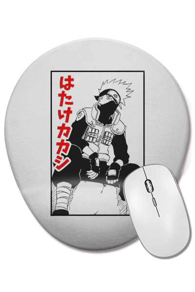 BASKI DÜNYASI Mouse Pad oval Hatake Kakashi Anime cu suport pentru încheietur...