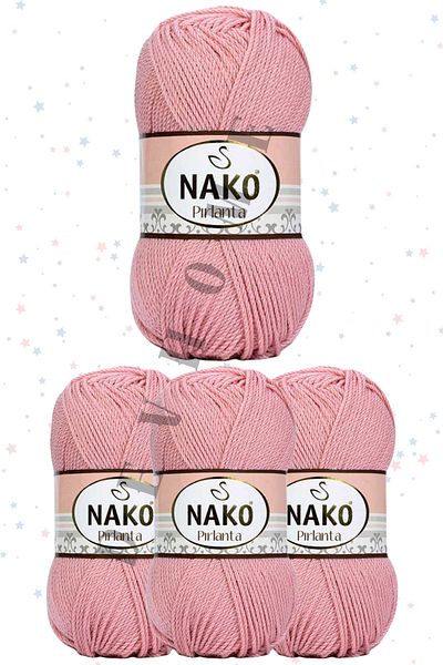 devhome Nako Diamond Hand Knitting Yarn Amigurumi Yarn 4 Pieces Mixed Colors 225 Meters 100% Premium Micro Acrylic