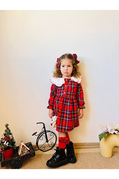 Lina Kids Çocuk Ekose Elbise