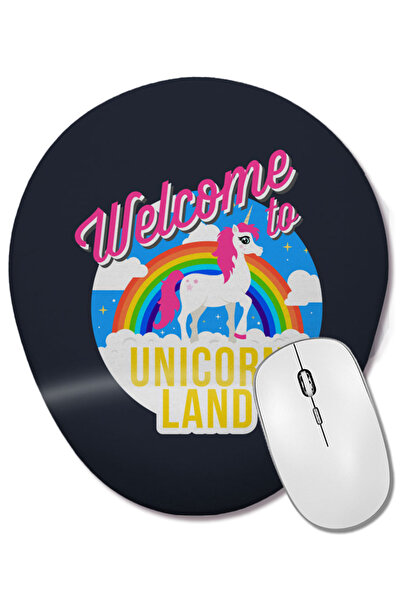 BASKI DÜNYASI Καλώς ήρθατε στο Unicorn Land Οβάλ ποντίκι με υποστήριξη καρπού