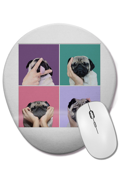 BASKI DÜNYASI Mouse Pad oval cu suport pentru încheietura mâinii pentru câine...