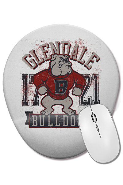 BASKI DÜNYASI Οβάλ ποντίκι ποντικοπολιτείας με σχέδιο Bullgods Pug Dog με στή...