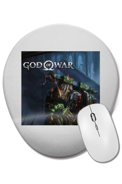 BASKI DÜNYASI God of War 010 Mouse Pad oval cu suport pentru încheietura mâinii