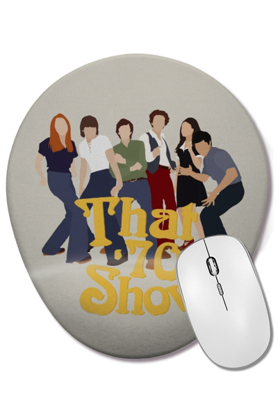 BASKI DÜNYASI That 70s Show 01 Mouse Pad oval cu suport pentru încheietura mâ...