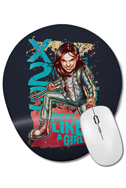 BASKI DÜNYASI X23 Fight Like A Girl Mouse Pad oval cu suport pentru încheietu...