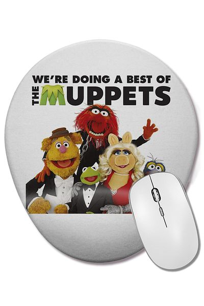 BASKI DÜNYASI Muppets Show Oval Mouse Pad with Wrist Support