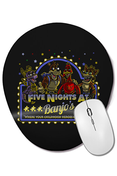 BASKI DÜNYASI Five Nights at Banjo's Banjo Kazooie Oval Mouse Pad with Wrist ...
