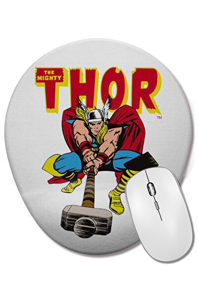 BASKI DÜNYASI Mouse Pad oval The Mighty Thor cu suport pentru încheietura mâinii