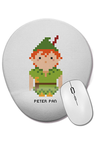 BASKI DÜNYASI Peter Pan Pixel Character Овальна підставка для миші з підлокіт...