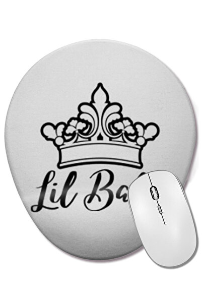 BASKI DÜNYASI King Lil Baby HIP HOP LOGO MERCH Οβάλ ποντίκι με υποστήριξη καρπού