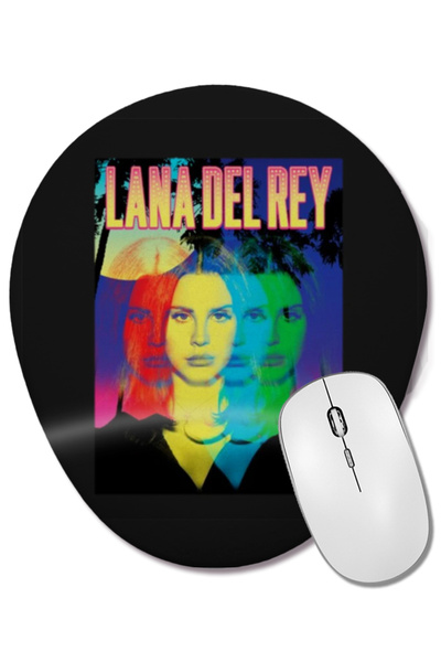 BASKI DÜNYASI Mouse Pad oval Lana Del Rey Love cu suport pentru încheietura m...