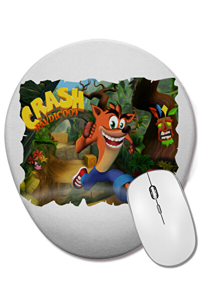 BASKI DÜNYASI Mouse Pad oval Crash Bandicoot cu suport pentru încheietura mâinii