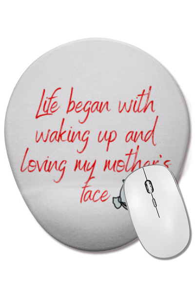 BASKI DÜNYASI Idei de cadouri pentru Ziua Mamei Ziua Mamei 2021 Mouse Pad oval cu suport pentru încheietura mâinii