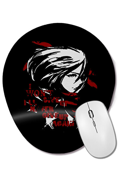 BASKI DÜNYASI Attack On Titan 01 Mouse Pad oval cu suport pentru încheietura ...