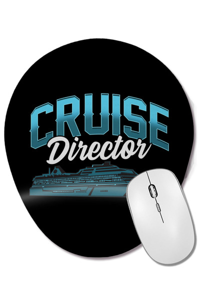 BASKI DÜNYASI Cruise Director Awesome Cruising Vacation Boating Mouse Pad ova...