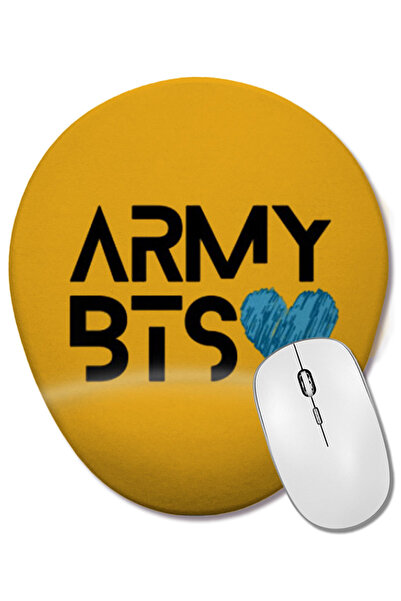 BASKI DÜNYASI ARMY BTS Mouse Pad oval cu suport pentru încheietura mâinii