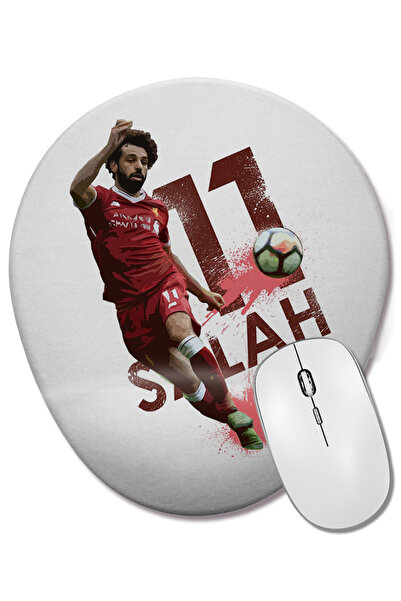 BASKI DÜNYASI Mouse Pad oval Mohamed Salah 01 cu suport pentru încheietura mâinii