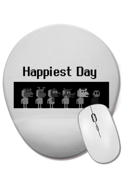 BASKI DÜNYASI Happiest Day Fnaf Game Mouse Pad oval cu suport pentru încheietura mâinii