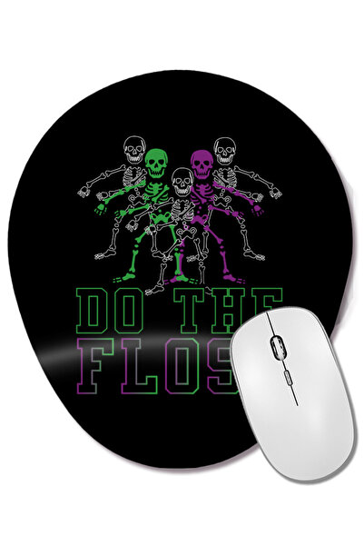 BASKI DÜNYASI Mouse Pad oval Flossing Do The Floss Skeletons cu suport pentru...