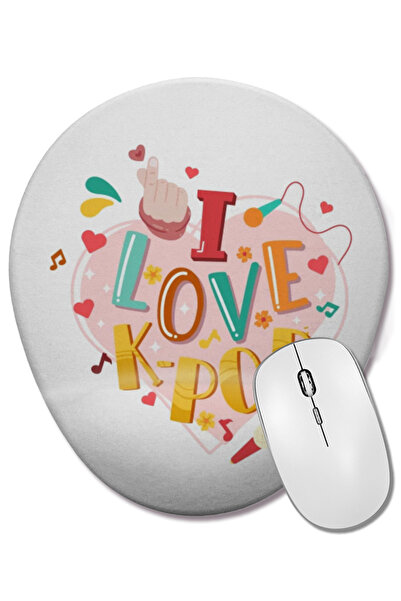 BASKI DÜNYASI Mouse Pad oval I Love My Maltipoo cu suport pentru încheietura ...