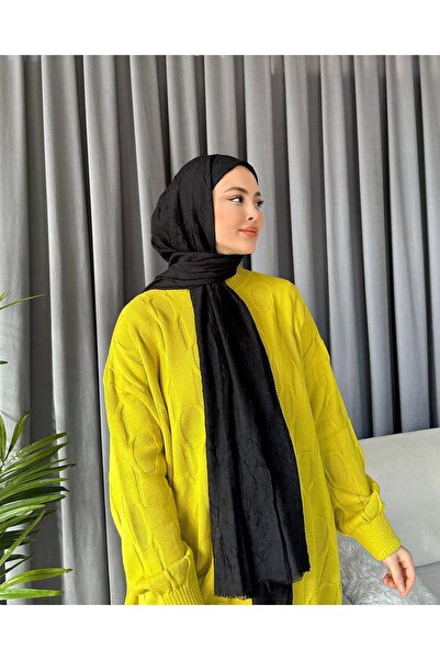 VaVscarfs Bambu Kraş Şal Siyah
