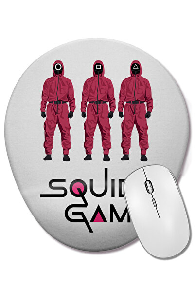 BASKI DÜNYASI Squid Game 011 Mouse Pad oval cu suport pentru încheietura mâinii