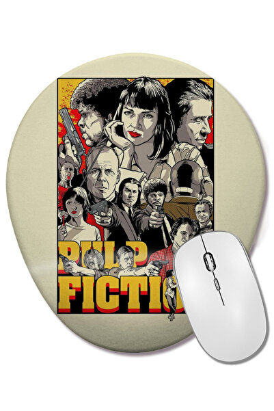 BASKI DÜNYASI Οβάλ ποντίκι ποντικιού Pulp Fiction με στήριγμα καρπού