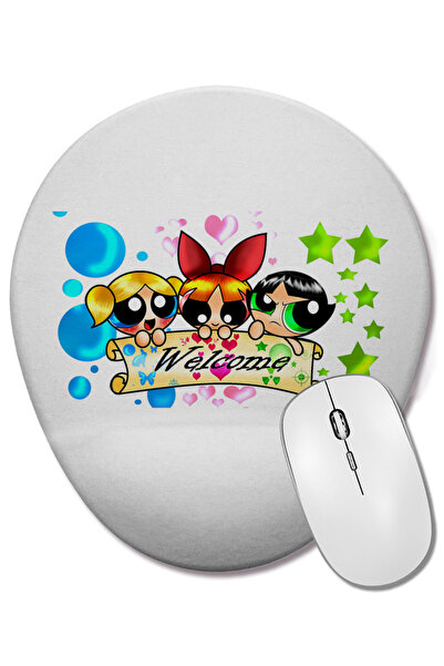 BASKI DÜNYASI Powerpuff Girls 07 Οβάλ ποντίκι με υποστήριξη καρπού