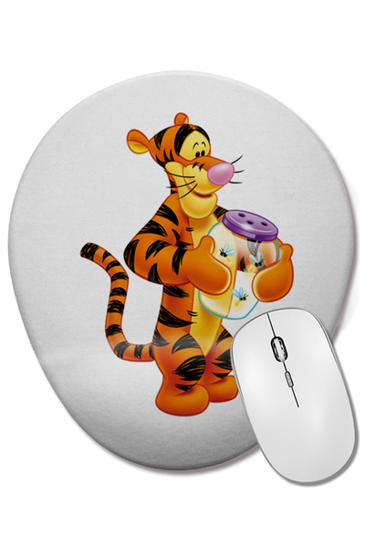BASKI DÜNYASI Winnie The Pooh Eeyore 011 Mouse Pad Oval cu Suport pentru Înch...