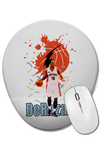 BASKI DÜNYASI DeMar DeRozan Vintage Art - Legend Basketball Gif Mouse Pad ova...