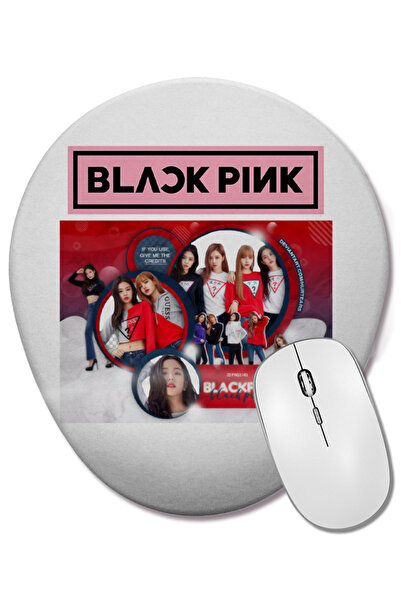 BASKI DÜNYASI Blackpink 012 Mouse Pad oval cu suport pentru încheietura mâinii
