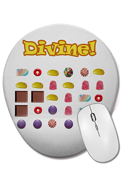 BASKI DÜNYASI Divine Oval Mouse Pad με υποστήριξη καρπού