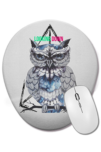 BASKI DÜNYASI Mouse Pad oval cu suport pentru încheietura mâinii Looking Down...