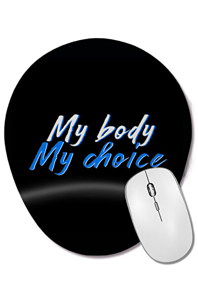 BASKI DÜNYASI Moje telo, moj izbor - ovalna podloga za miša sa podrškom za zglob