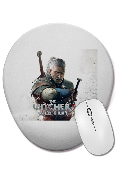 BASKI DÜNYASI Mouse Pad oval The Witcher 02 cu suport pentru încheietura mâinii