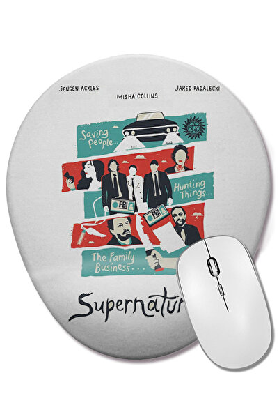 BASKI DÜNYASI Mouse Pad oval cu suport pentru încheietura mâinii, poster al f...