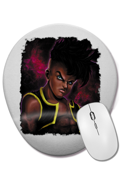 BASKI DÜNYASI Mouse Pad oval Oob Realista cu suport pentru încheietura mâinii