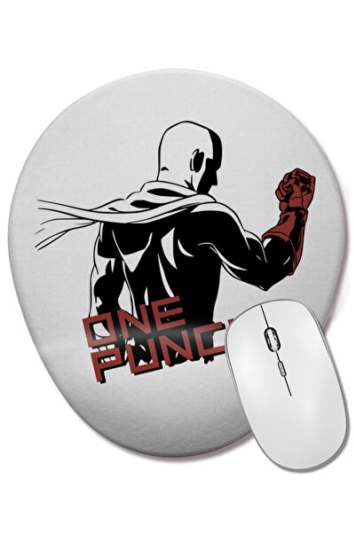 BASKI DÜNYASI Οβάλ ποντικοπίνακας με υποστήριξη καρπού One Punch Man