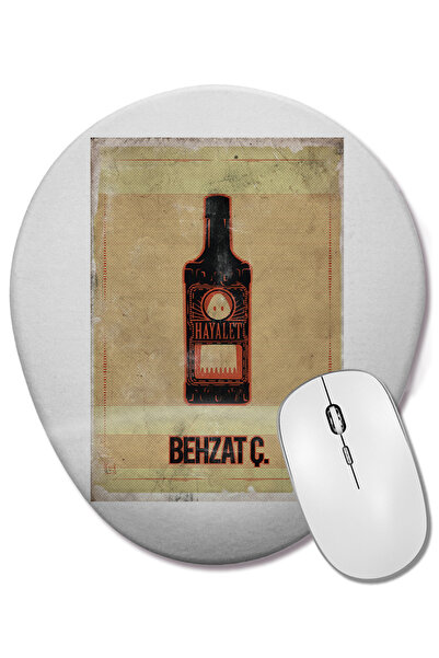 BASKI DÜNYASI Bekzat Ç 01 Mouse Pad oval cu suport pentru încheietura mâinii